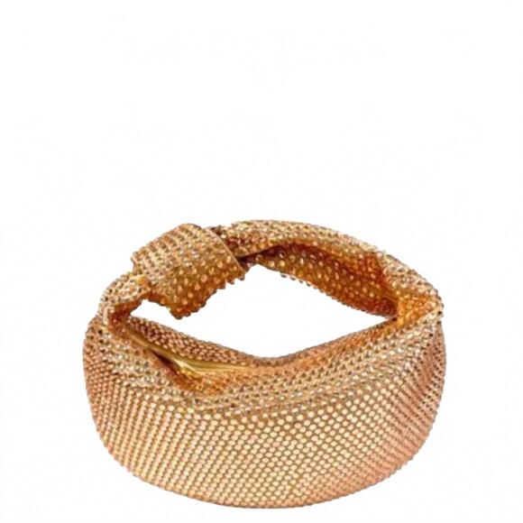 NEW ACCESSORY CONCIERGE bling hattie bag in gold